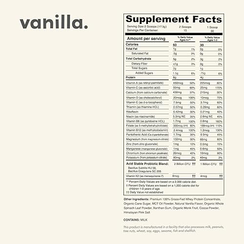 Miniatura 12 de Mighty Chocolate Milk - Proteína diaria en polvo para niños potenciada con 2 mil millones de probióticos y hojas de espinaca orgánicas, sabores