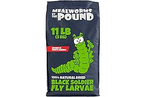 North American Grown Dried Black Soldier Fly Larvae (11 lbs) - More...