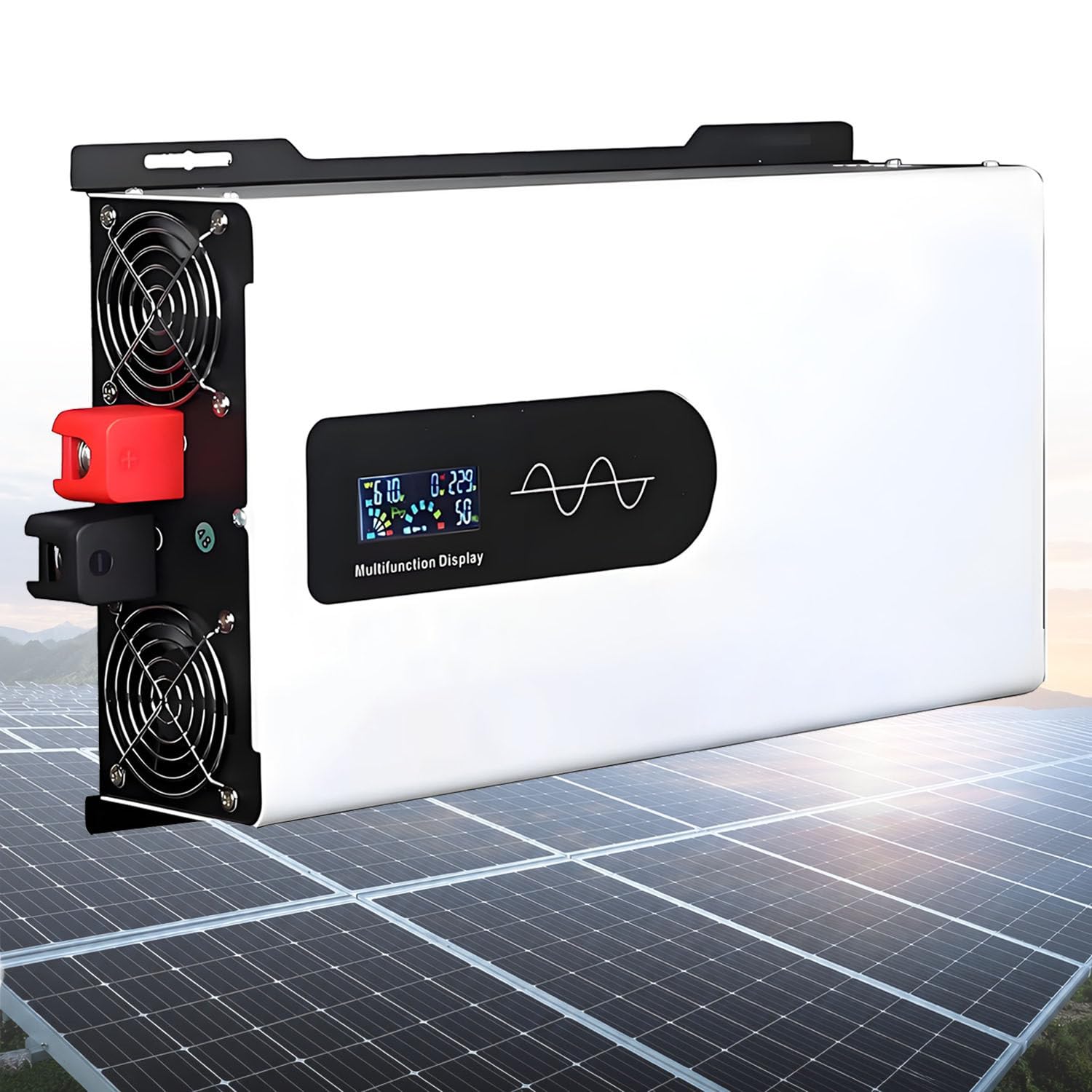 Inversor solar híbrido de 1500W con onda sinusoidal pura y pantalla LCD