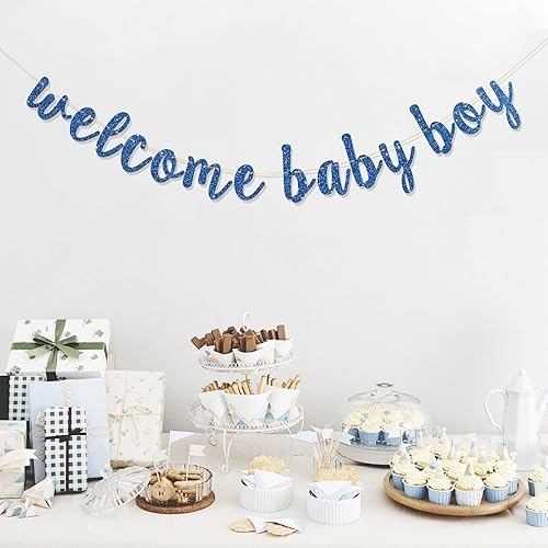 Miniatura 4 de RoadSea Cartel de bienvenida para bebé niño  Suministros de guirnalda de fiesta de baby shower  Un mes  Decoraciones de fiesta de primer cumpleaños