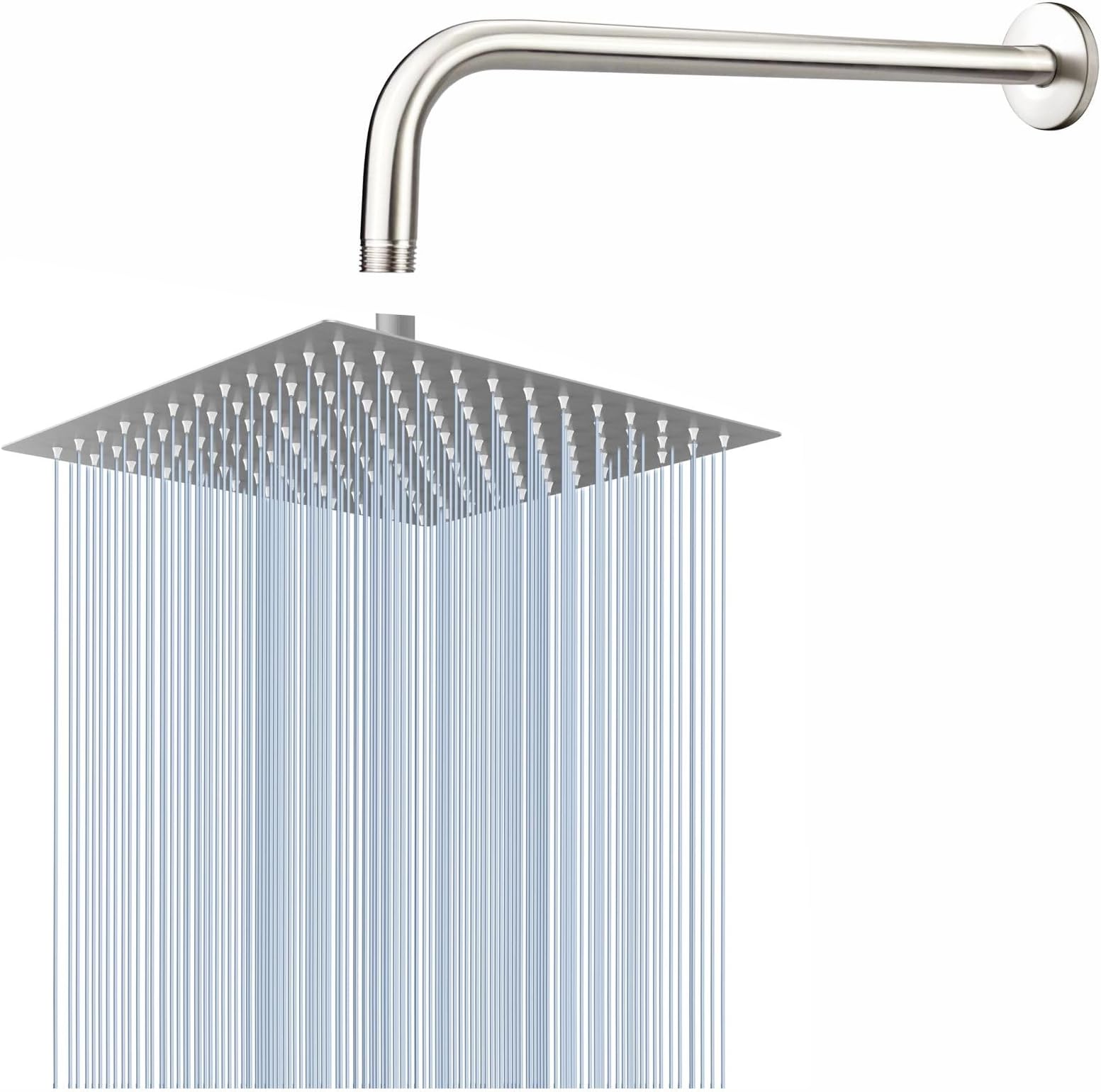 Rainfall Shower Head 8 Inch Large Top Spray Showerhead 304 Stainless - View #2