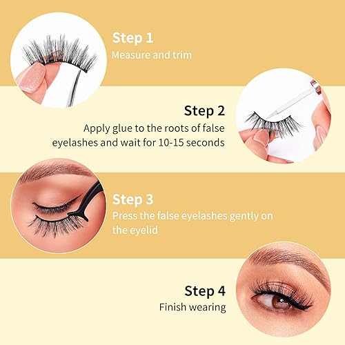 Miniatura 5 de DYSILK Pestañas postizas  5 pares de pestañas 6D, pestañas de visón, 5 estilos mixtos, pestañas postizas reutilizables, pestañas postizas de aspecto