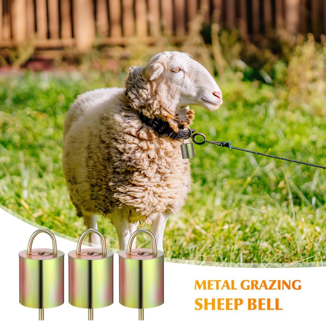 Goat Bells for Livestock Collars Rustic Copper Cow and Sheep Bells 2.55X1.37In Loud Sound Durable Metal Farm Grazing for Animal Tracking and Rustic Home D Cor