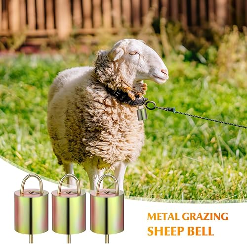 Miniatura 5 de 8 campanas de cabra de cobre para collares de ganado, campanas de metal duraderas con diseño rústico para decoración de granja y uso festivo