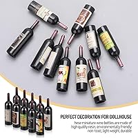 Vista 7 de Simarro Botellas de vino de casa de muñecas - 10 botellas de vino tinto en miniatura para exhibición de ventana