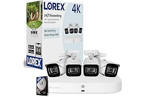 Lorex Fusion 4K Security Camera System with 8 Channel PoE Wired Home Security System