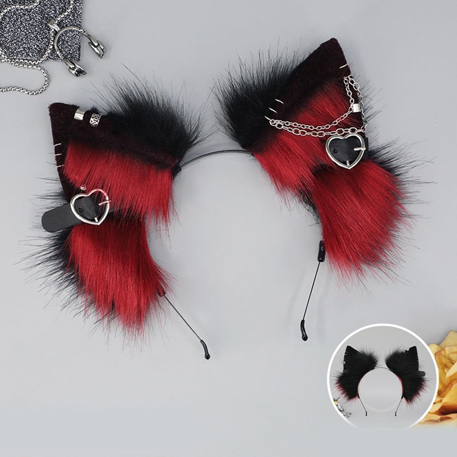 パンク 猫 耳 コスプレ ヘア フープ 女性 ティーン ヘッドバンド 生放送 カーニバル ヘアバンド