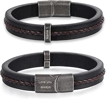 Pulsera Grabada Personalizada Para Hombre - Regalo Para Novio