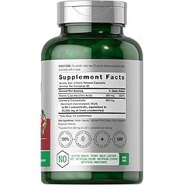 Horbach Cranberry Concentrate Extract Pills + Vitamin C | 30,000mg | 120 Capsules | Supplement for Women and Men | Triple Strength Ultimate Potency Formula | Non-GMO and Gluten Free