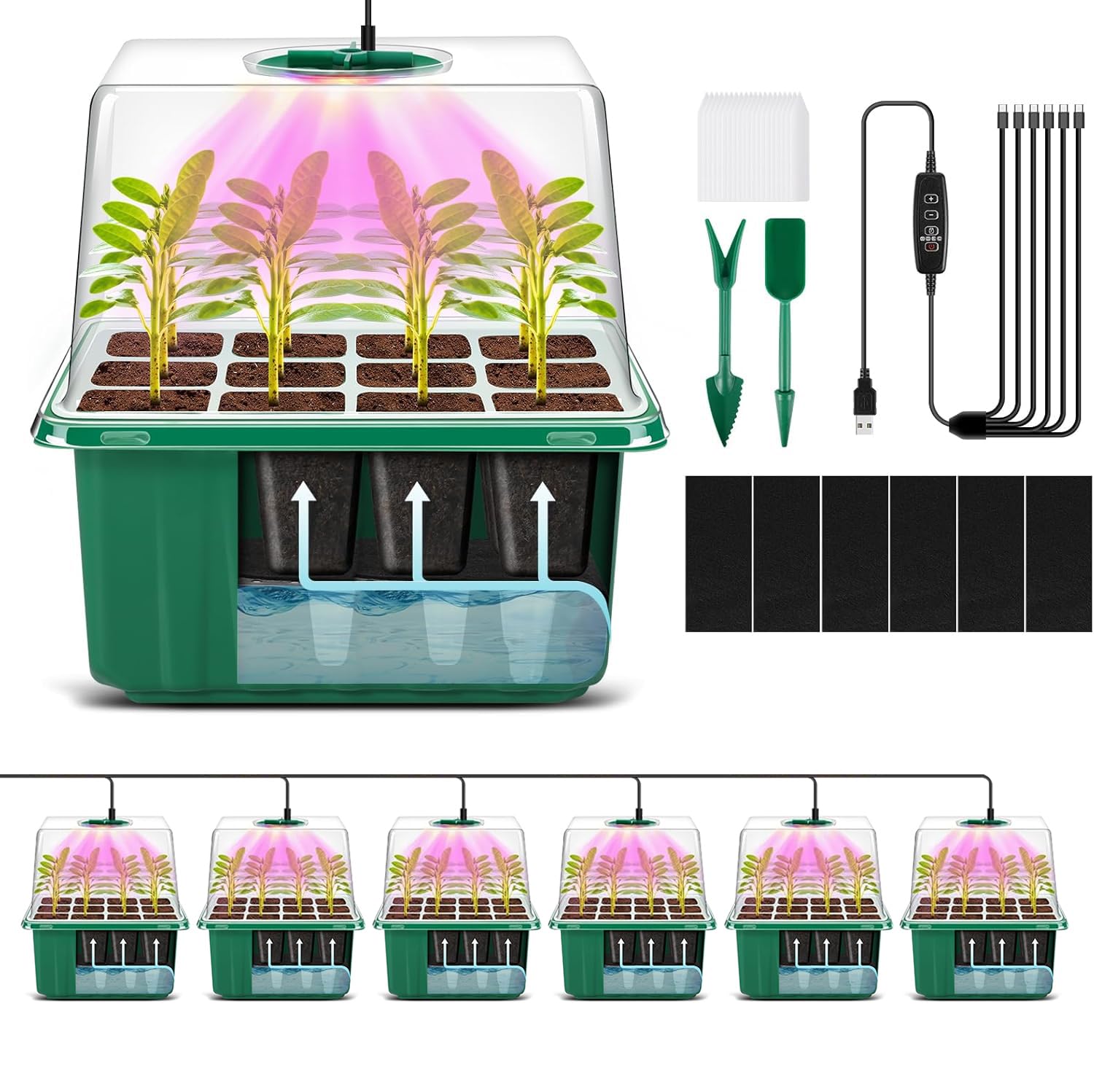 YAUNGEL Self-Watering Seed Starter Trays