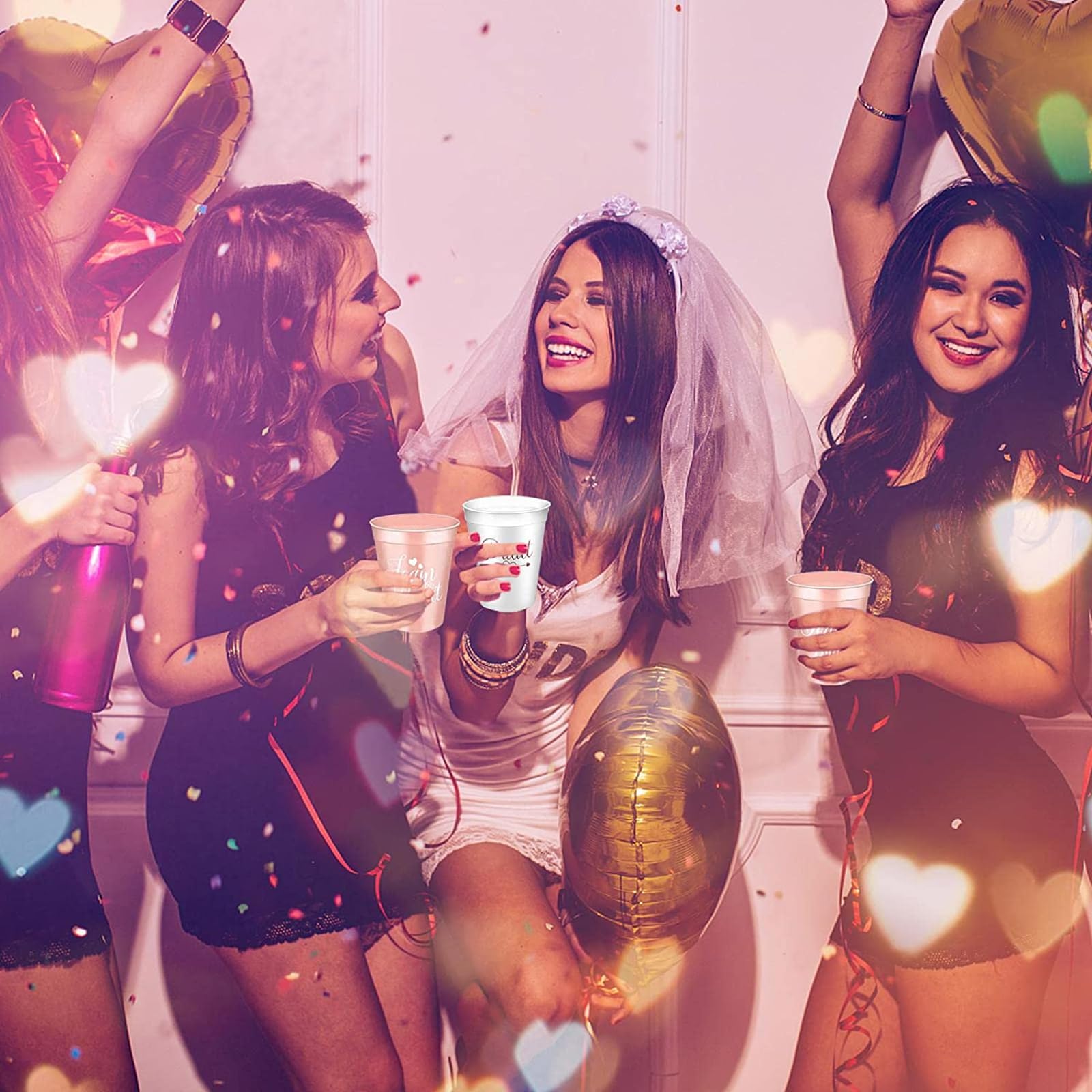 12 Tazze Per Addio Al Nubilato - Bicchieri Da Vino Per Sposa E Squadra, Design Impilabile - Foto 8