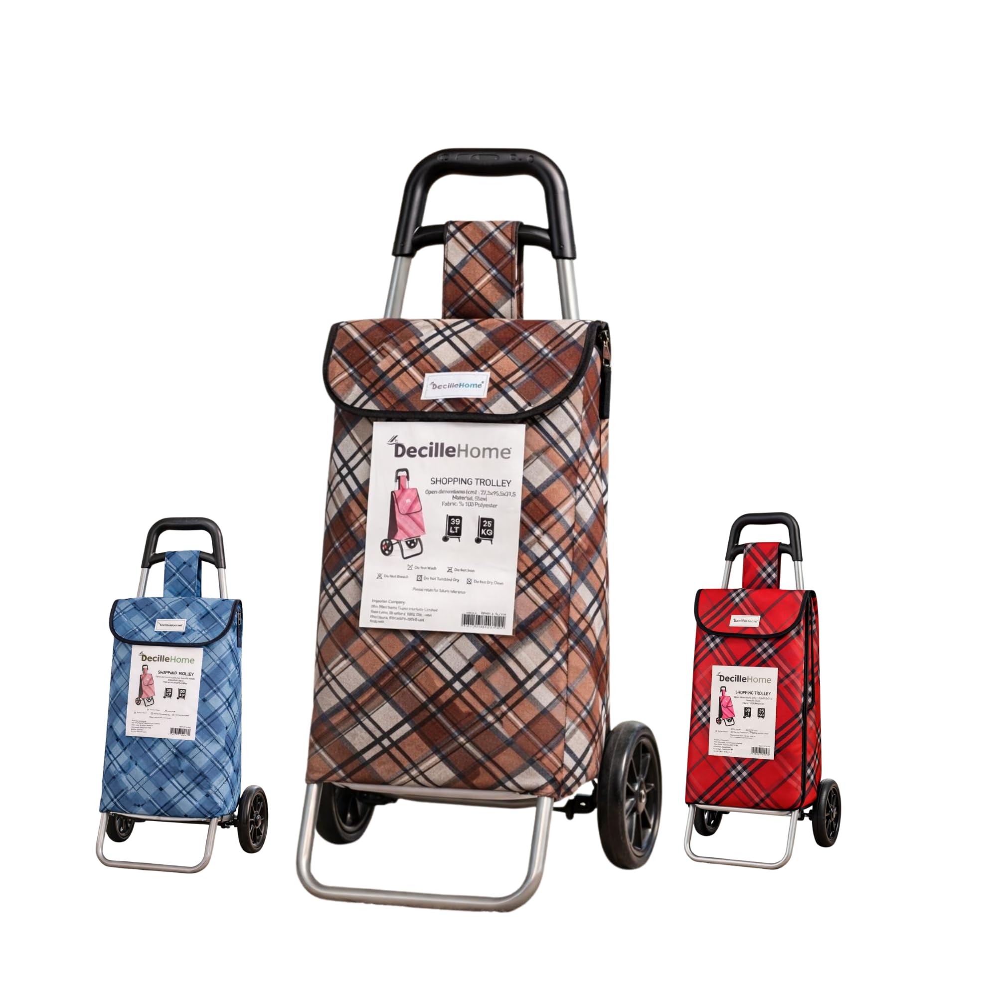 Foldable stair climbing grocery cart on wheels heavy duty shopping trolley hand truck dolly 300lb capacity portable utility cart (BROWN)