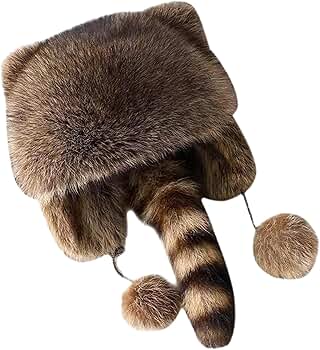 昭和レトロ　ファースト　アライグマ帽子 Amazon.co.jp: [売店] アライグマの帽子 暖かくて防風 本物そっくり