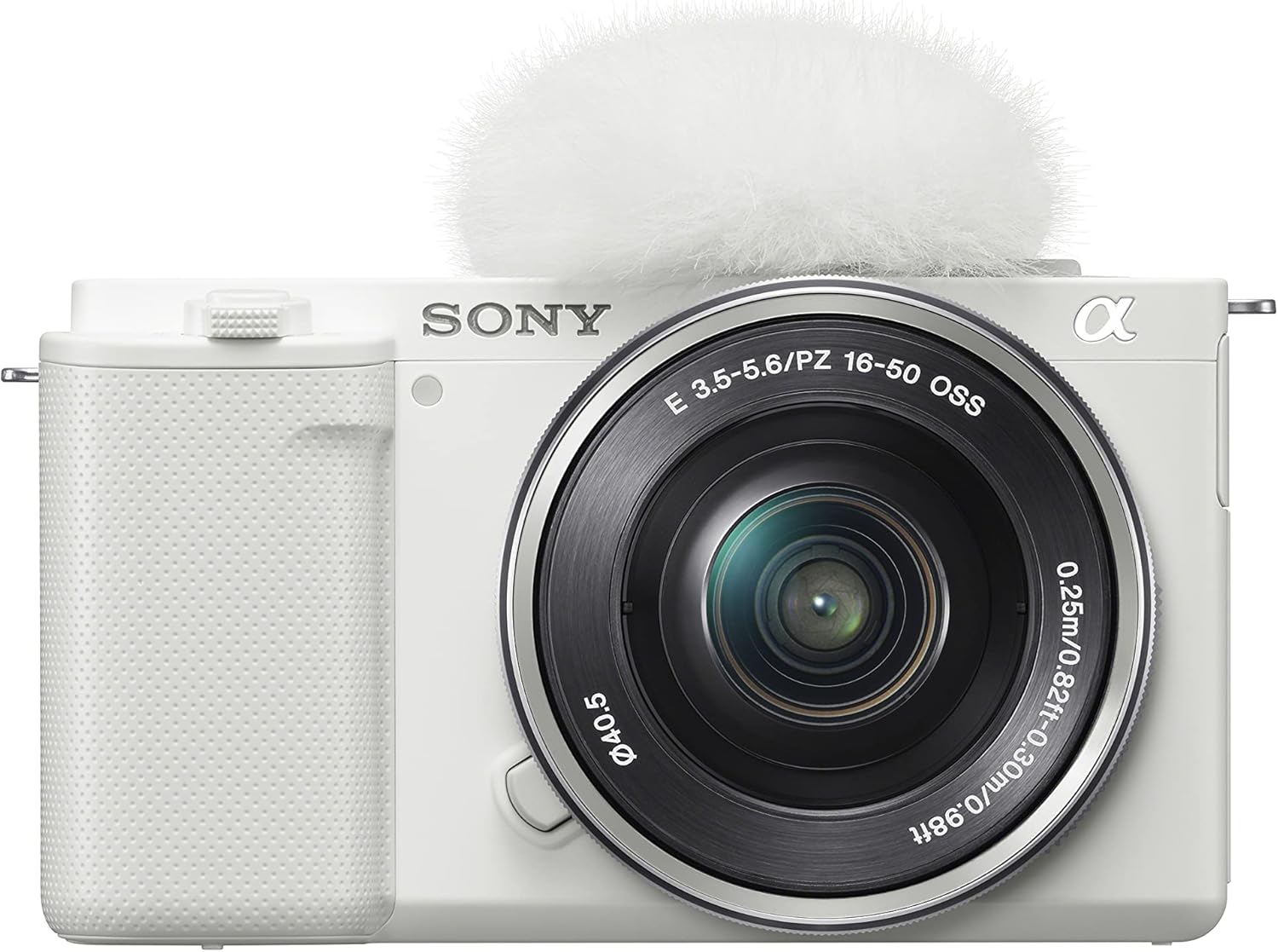 sony alpha zv e10 aps c interchangeable lens mirrorless vlog camera kit white