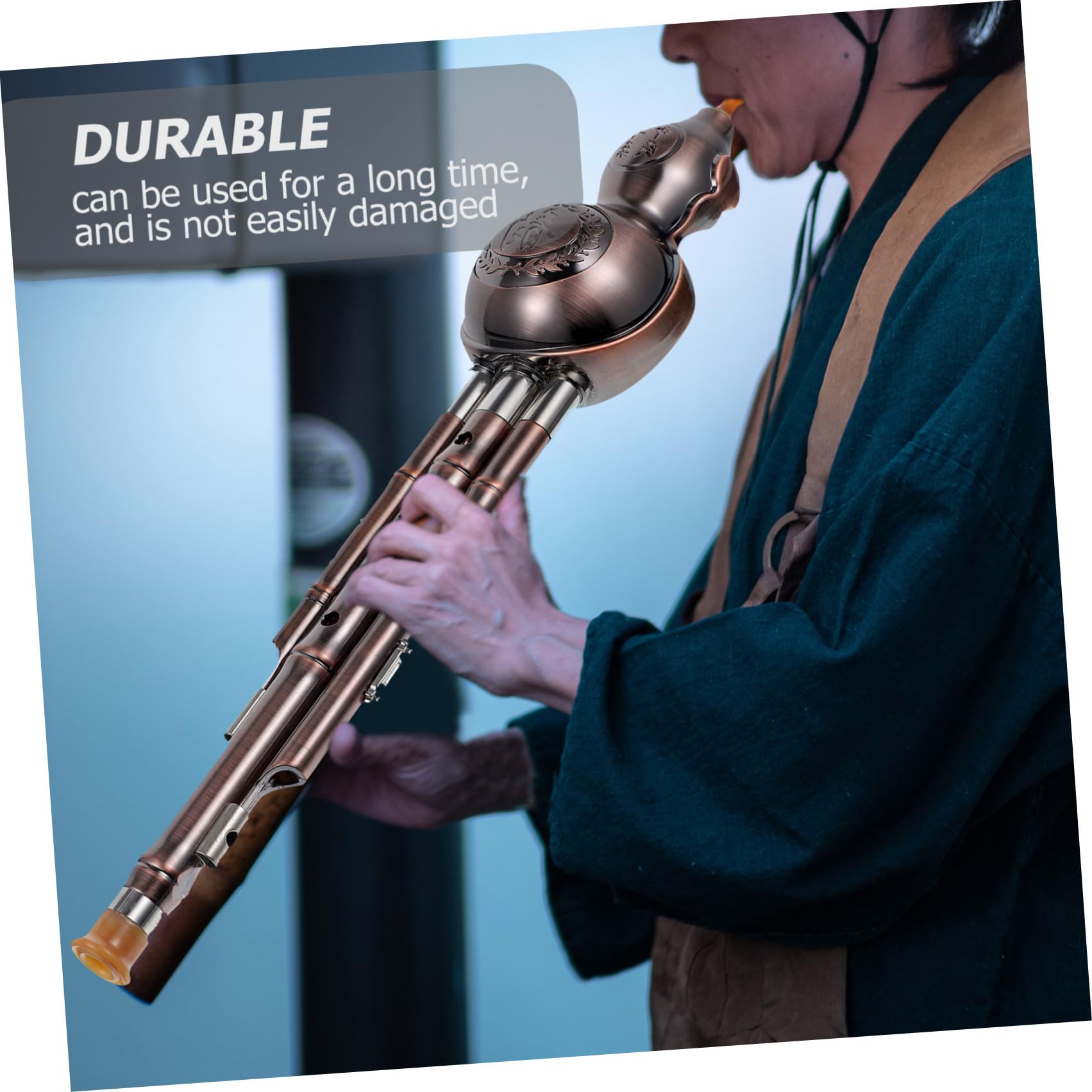 ABOOFAN Flauta de Cucurbitácea Tradicional China para Principiantes en Tono C, Material Pp Seguro, Diseño Estilo Chino Estuche Protector, Instrumento Musical Étnico para Varios estilos