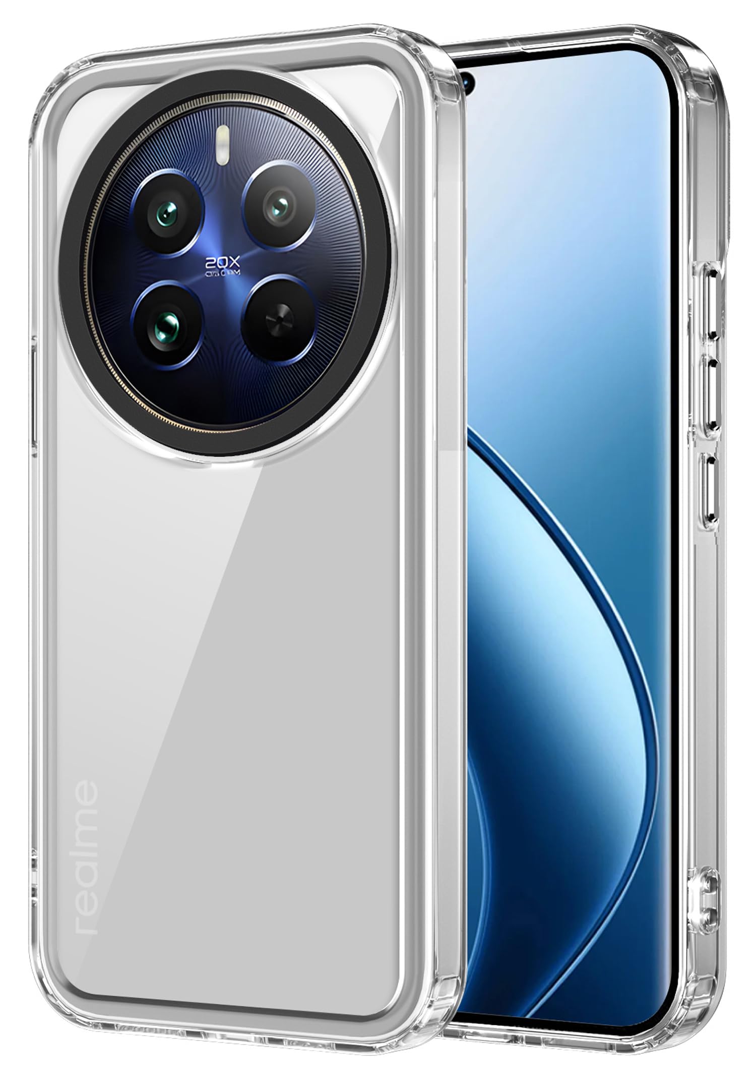 Kapa Warrior Acrylic Clear Back Cover for Realme 12 Pro / 12 Pro Plus | Slim Shockproof [Military Grade Protection] Hybrid Bumper Case (Clear Sides) (B0D2D9K8K6) Amazon Price History, Amazon Price Tracker