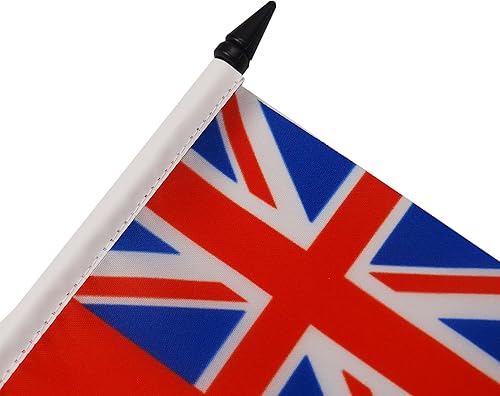 Miniatura 46 de Bandera de mesa Colombia 5'' x 8'' - Bandera de escritorio colombiana 8.3 x 5.5 in - Barra y base de plástico negro - AZ FLAG