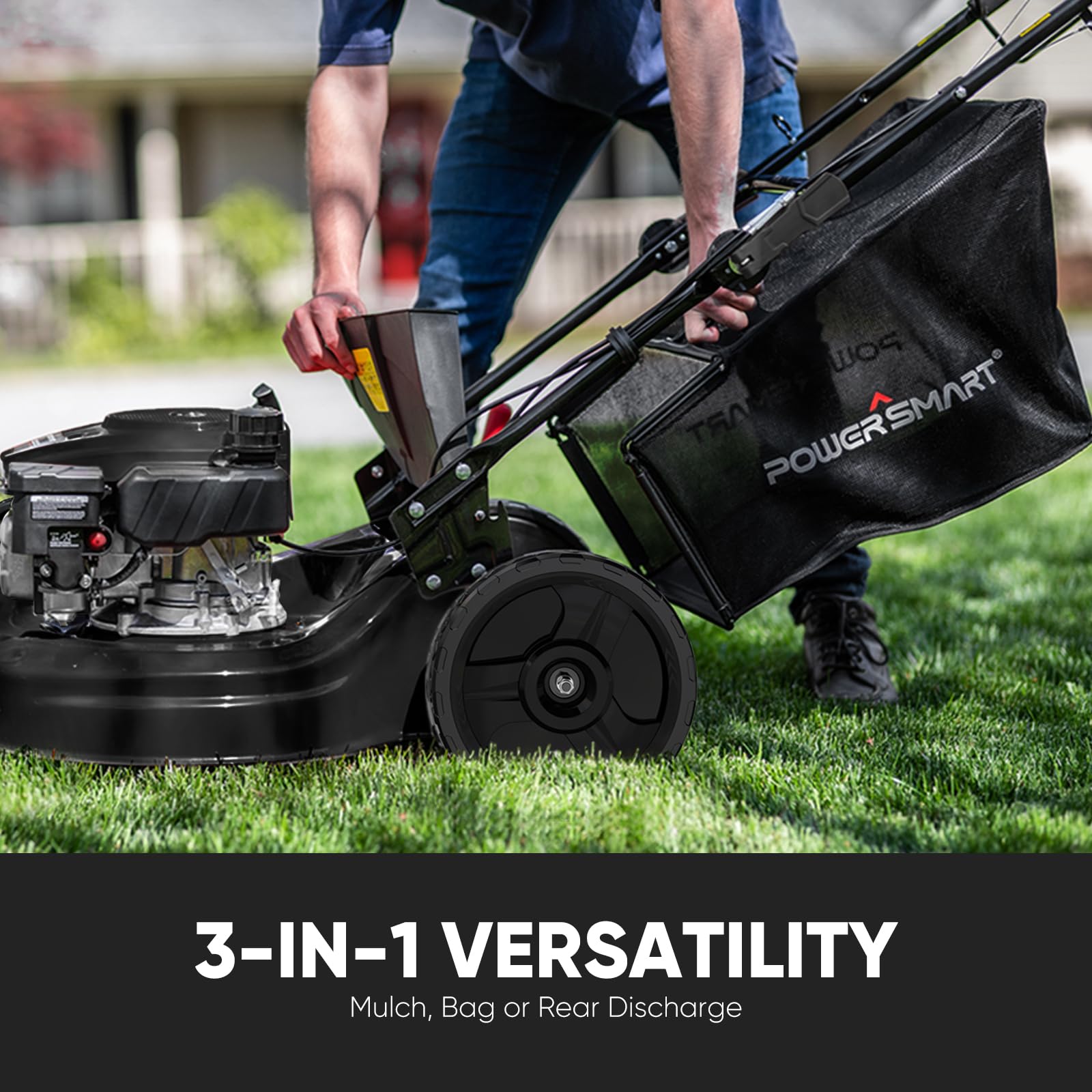 PowerSmart EasyGlide 21-Inch Gas Lawn Mower, 144cc 4-Stroke OHV Engine, Push Walk-Behind, 3-in-1 Mulch/Bag/Side Discharge, Steel Deck, 6 Height Adjustment product image 20