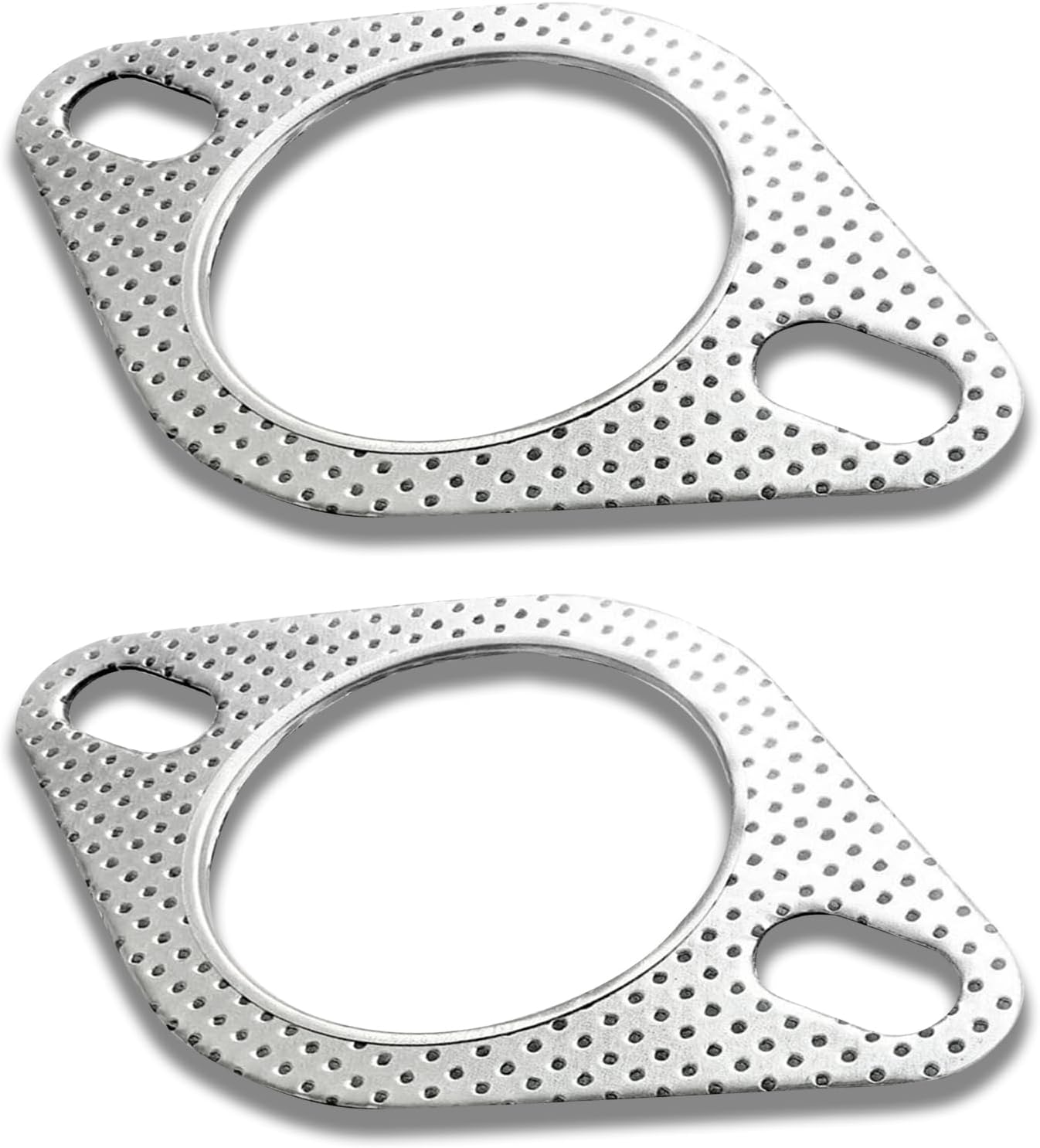 2 Pcs Car Exhaust Gasket,Reinforced High Temperature Gasket Exhaust Flange Gasket Car Accessories,.Exhaust Gasket,Catalytic Converter Gasket,Exhaust Flange Gasket (2.5In)