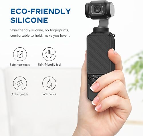 Miniatura 5 de Acouto Soft Silicone Protective Camera Cover for Osmo 3 Anti Scratch Soft Lightweight Sleeve with Lens Protector Handheld Action Camera Accessories