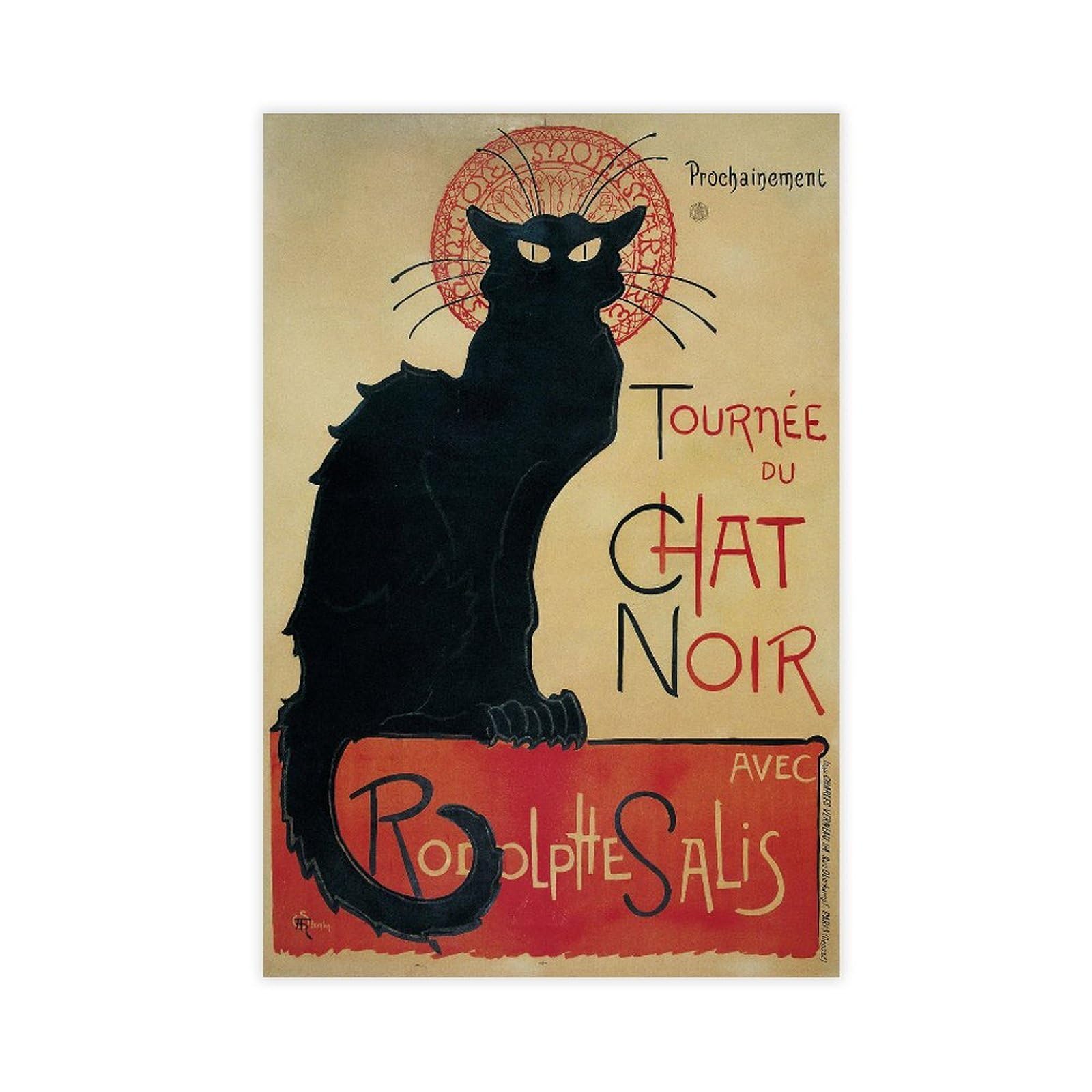 WCYB Théophile Alexandre Steinlen Tournée Du Chat Noir Posters Prints Canvas Deco Paintings Wall Art Unframe 12" L X 18" W