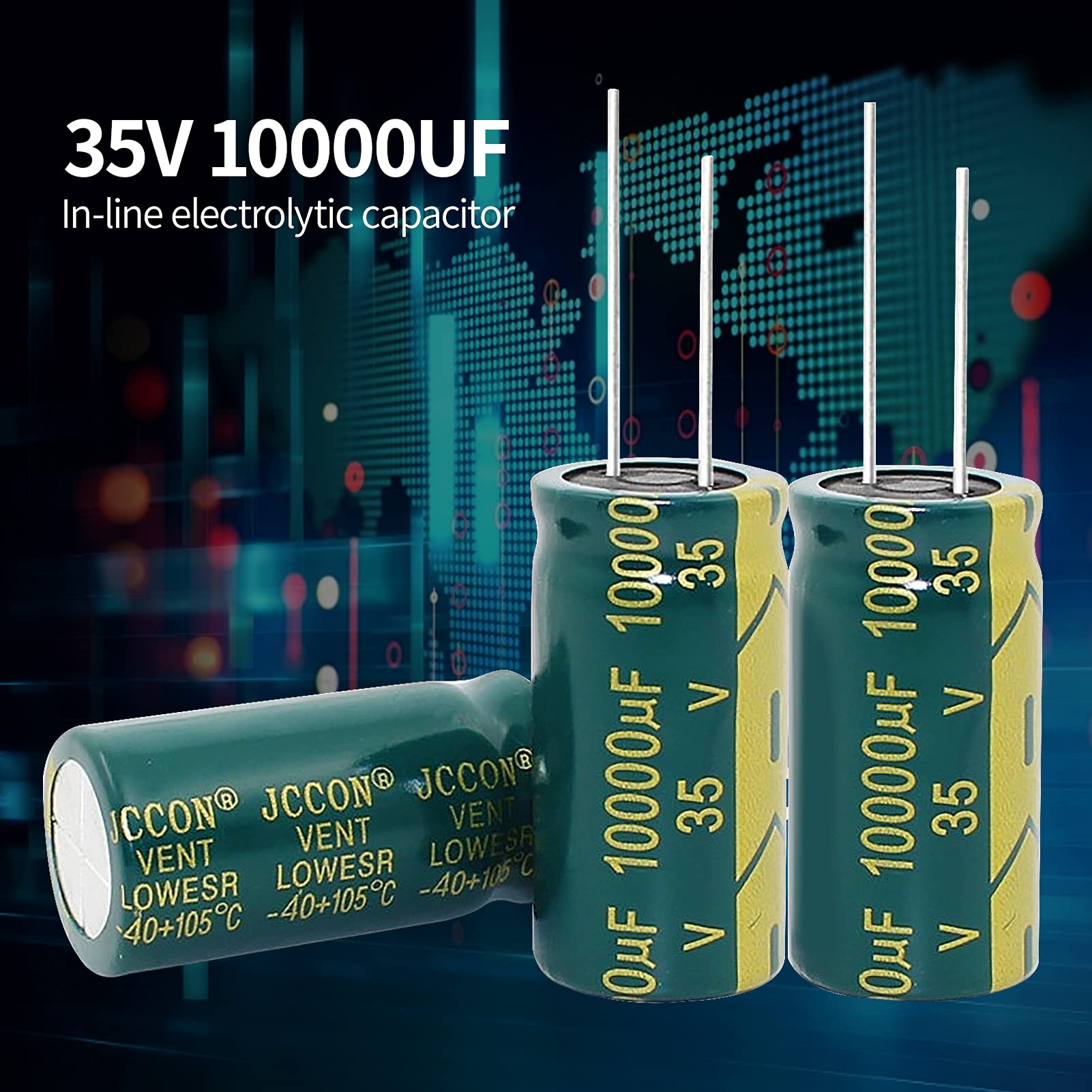 Elko Elektrolytische Condensator 100000µF 25V | 5-Pins Radiaal Tot 85°C | United Chemi-Con
