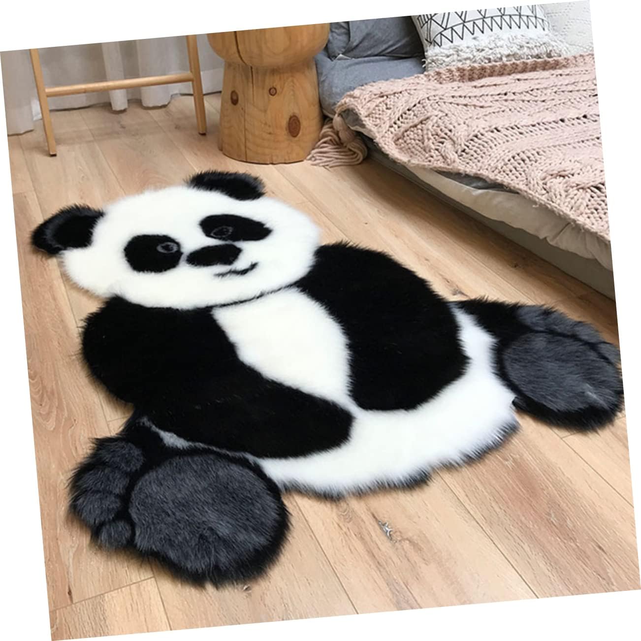 LIFKOME Panda Decorative Carpet Non-Slip Mat for Home Entryway Rug Absorbent Cushion for Living Room/Bathroom