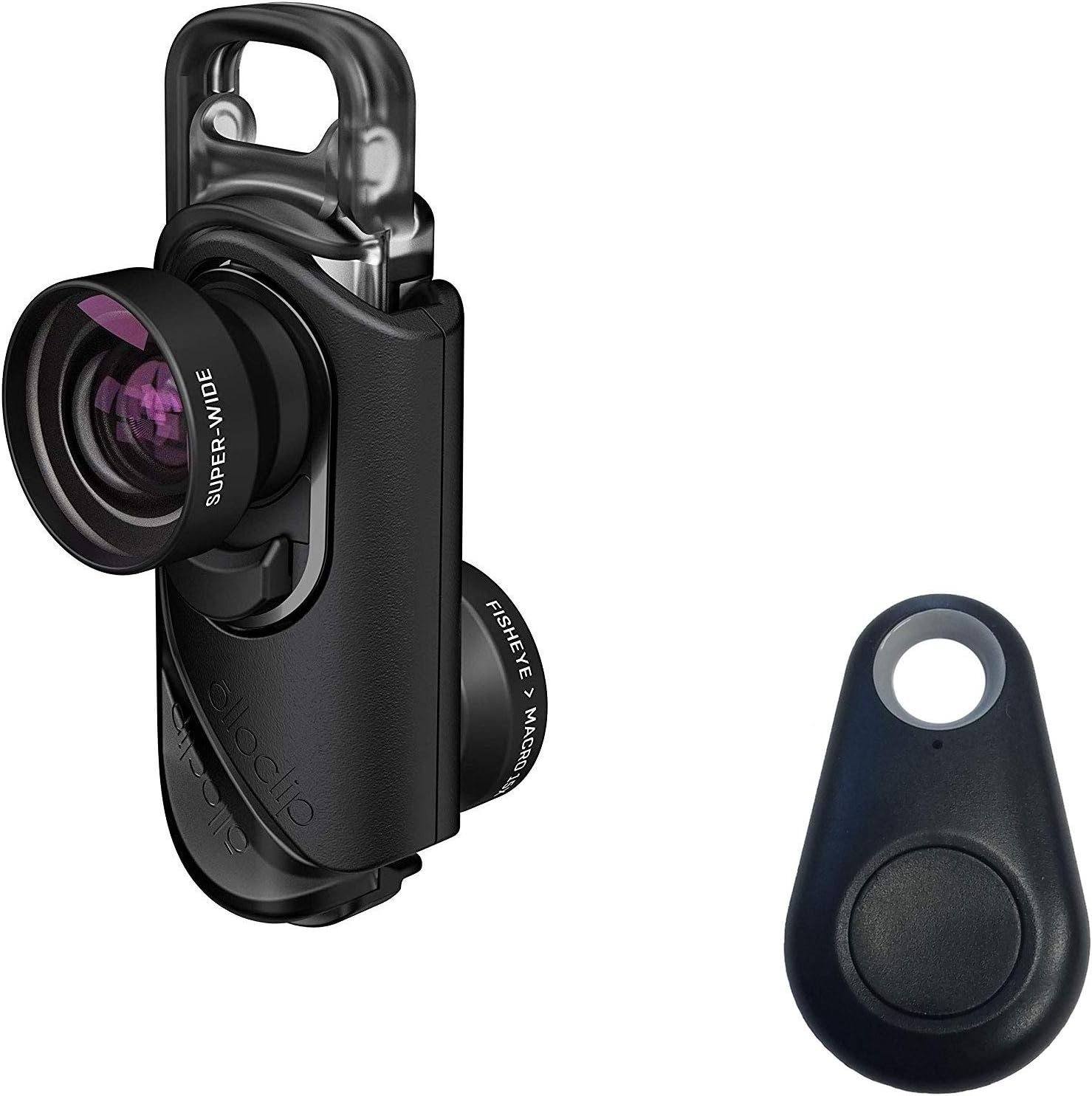 olloclip 3-in-1 Lens Kit Includes: Fisheye, Super-Wide and Macro 15x Premium Glass Lenses for iPhone 8/8 Plus & iPhone 7/7 Plus with Selfie Bluetooth Remote Shutter