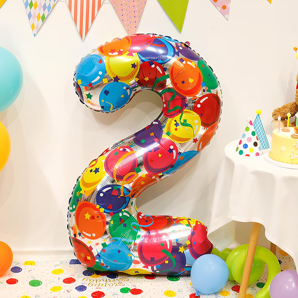 Foil Globo Número 5 Azul 40" (101cm), Inflable Helio o aire, Gigante Numeros 0-9, 10-19, 20-29, 30-100, Grande Globos Decoración para La Boda Aniversario y Cumpleaños Fiestas — view 552
