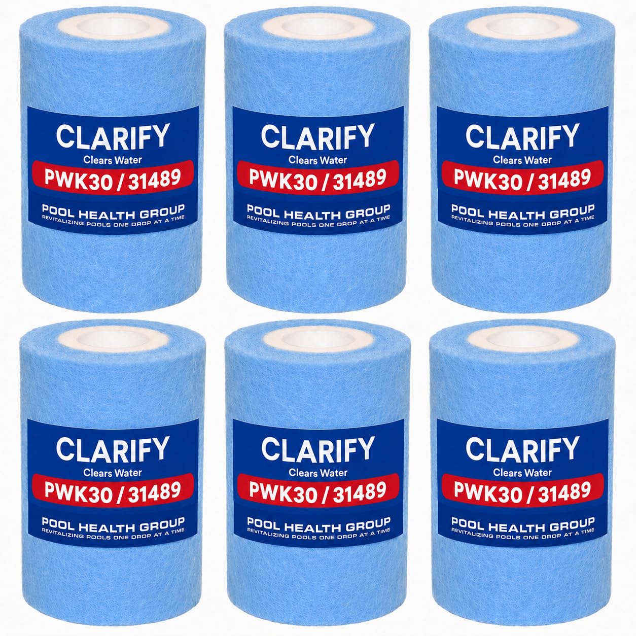 Lot de 6 filtres de spa Meltblown PWK30 plus durables, remplace Watkins 31489, Unicel C-6430, Filbur FC-3915, P/N0969601,73178, Watkins 73250, 71825, filtre pour jacuzzi, bleu