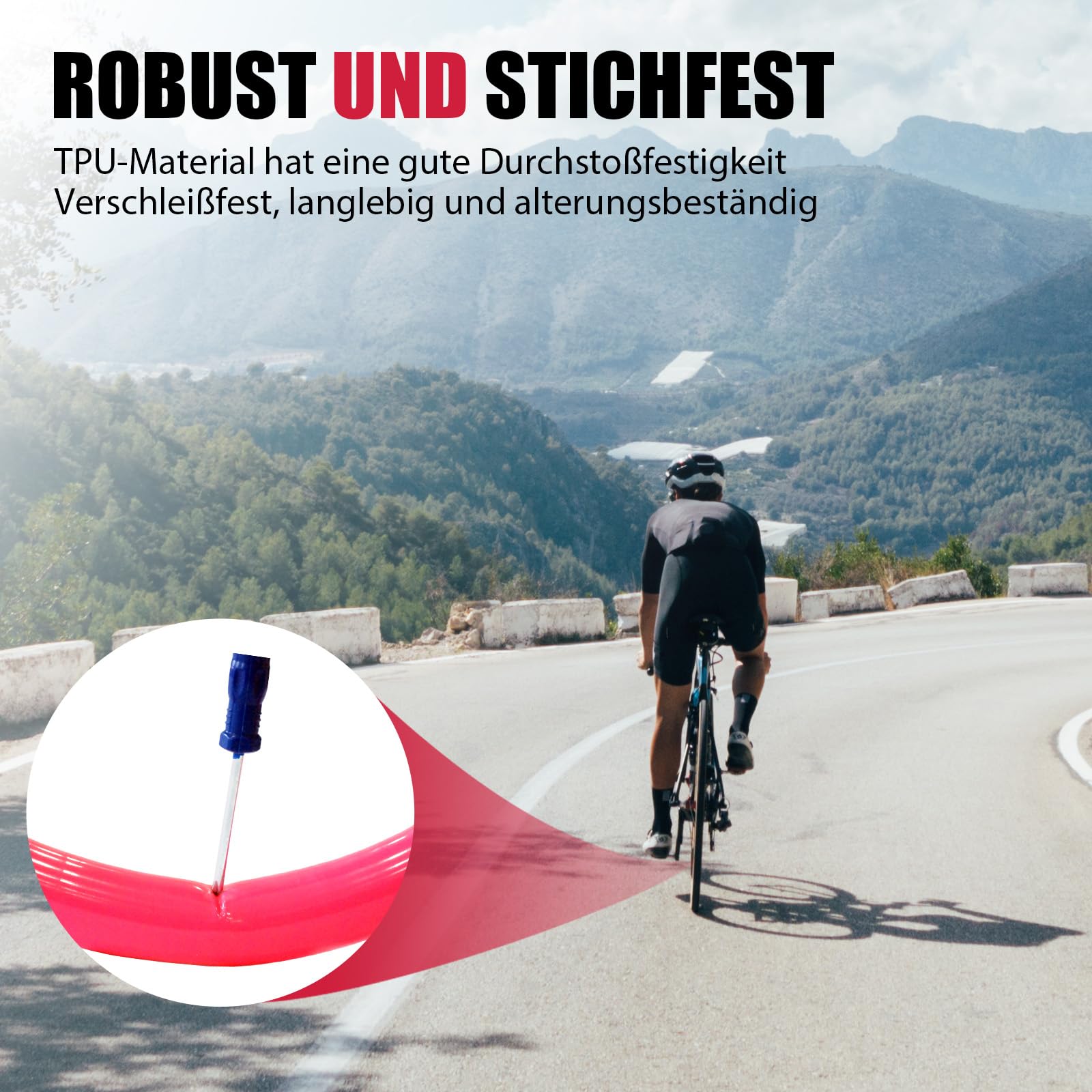 RideNow Camera d'aria interna in TPU 700x18-28C 700x18-32C 700x28-38C Ultraleggera | 2 camere d'aria per bicicletta, a prova di perdite, 700C, con valvola Presta in metallo da 45/65/85 mm, 24 g/36 g/39 g