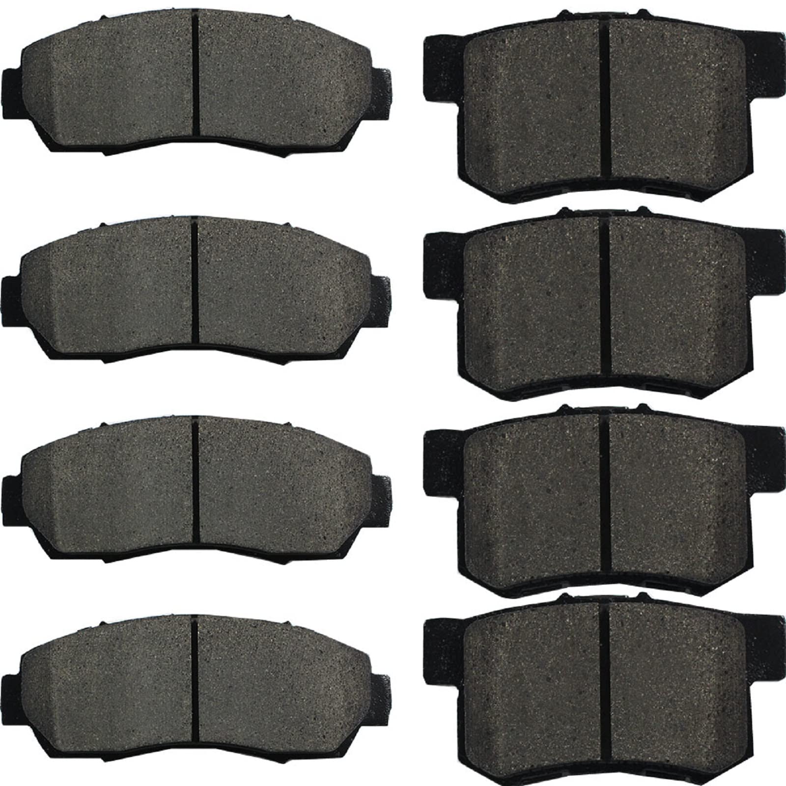SIPAUTEC-Front and Rear Brake Pads 4-Wheel Set Ceramic Disc Brake Pads Replacement For (2007-2011 Honda CR-V All Models),(2012-2016 Honda CR-V AWD)