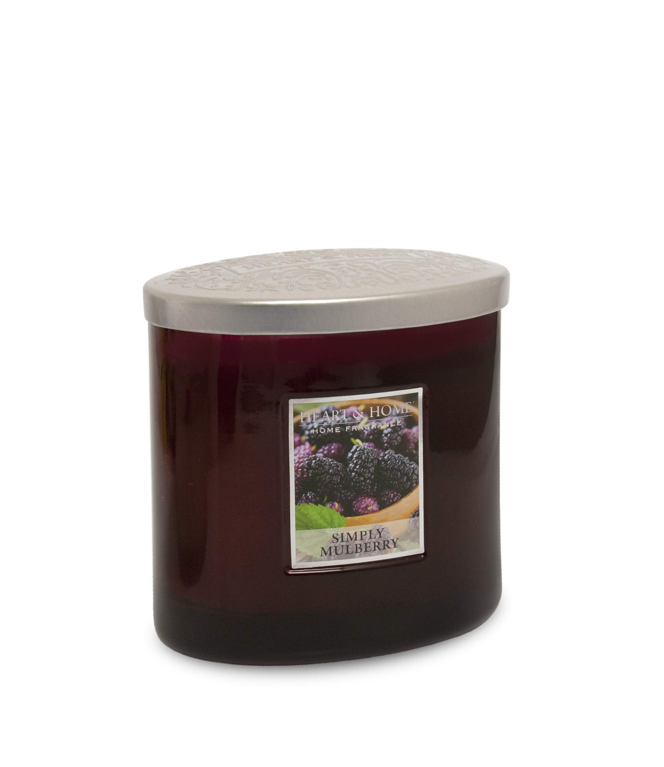 Heart & Home Twin Wick Ellipse Candle (Simply Mulberry)