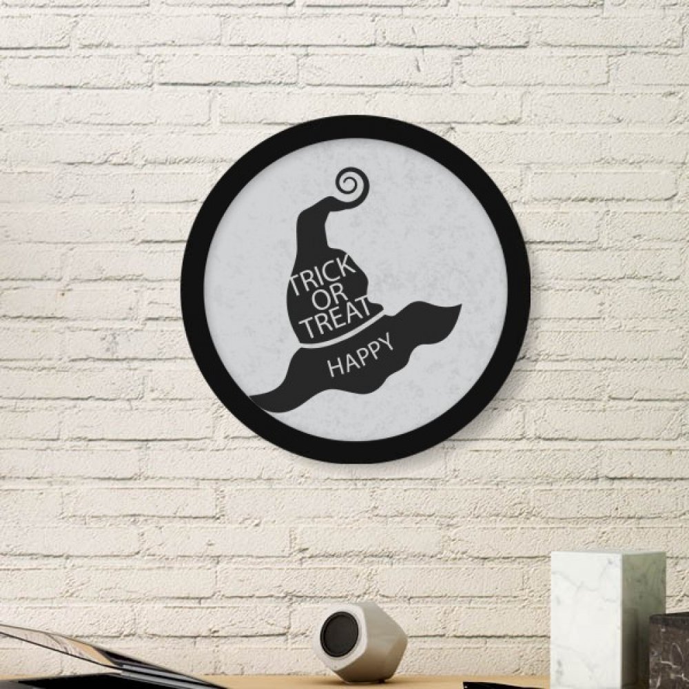 Cadre de peinture ronde sorcière Halloween pour décoration murale noire