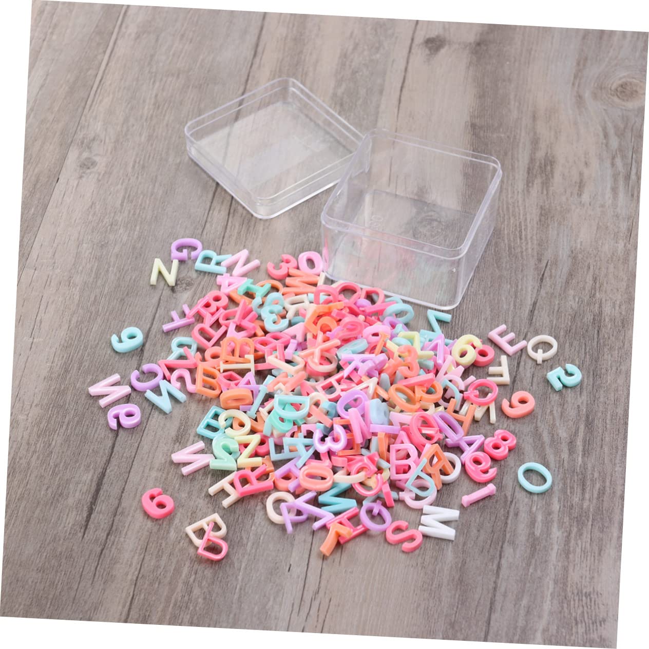 Operitacx 600 Pièces Lettres Acryliques Nombre Chiffres Jouets Accessoires Perles De Lettres Perles De Lettre pour La Fabrication De Bijoux Lettre Perles en Vrac Charme De Perles De Chiffres