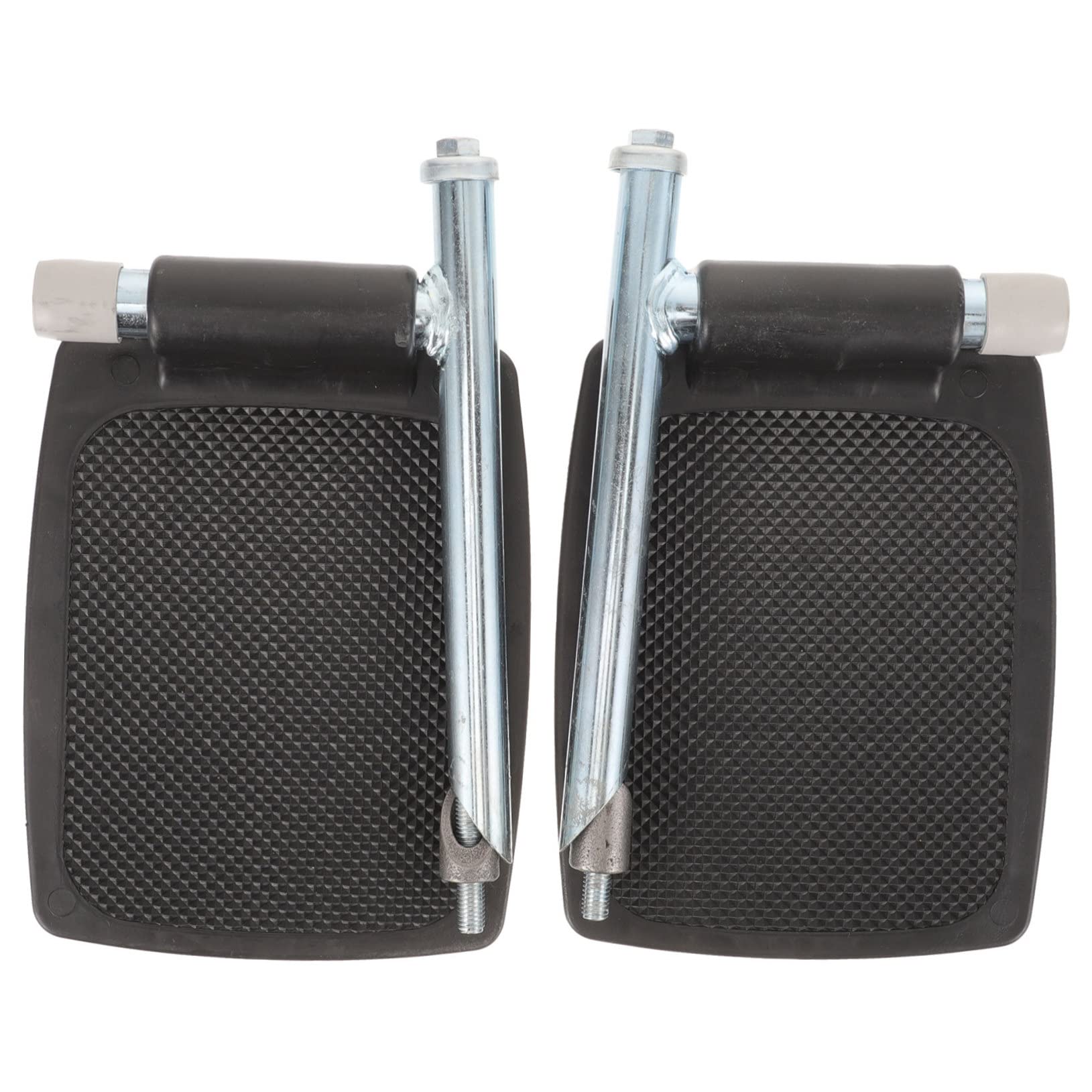 Reposapiés para Silla de Ruedas con Poste, Diseño Resistente y Plegable, Material Plástico Negro, Par de Pedales para Uso en Personas Edades Color Aleatorio