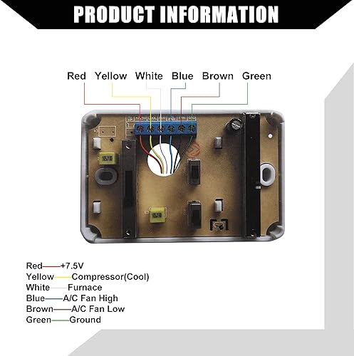 Miniatura 7 de Kit de termostato de calefacciónrefrigeración para autocaravana, para autocaravana, termostato Duo-Therm, control analógico de calorfríotemperatura