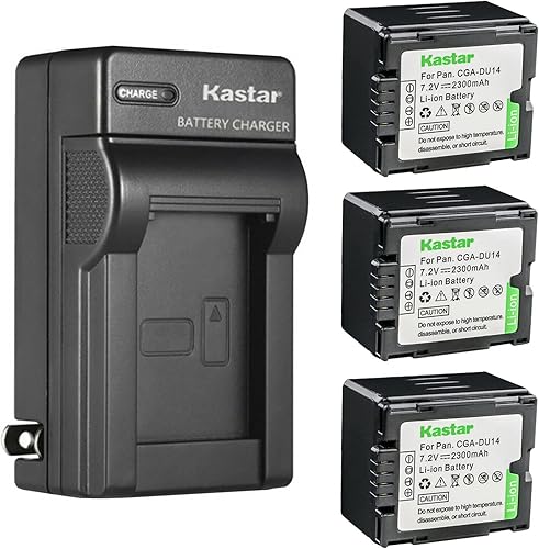 Miniatura 8 de Kastar Paquete de 1 cargador de batería CGA-DU14 y cargador de pared AC para Panasonic PV-GS250, PV-GS300, PV-GS320, PV-GS400, PV-GS500, SDR-H18,