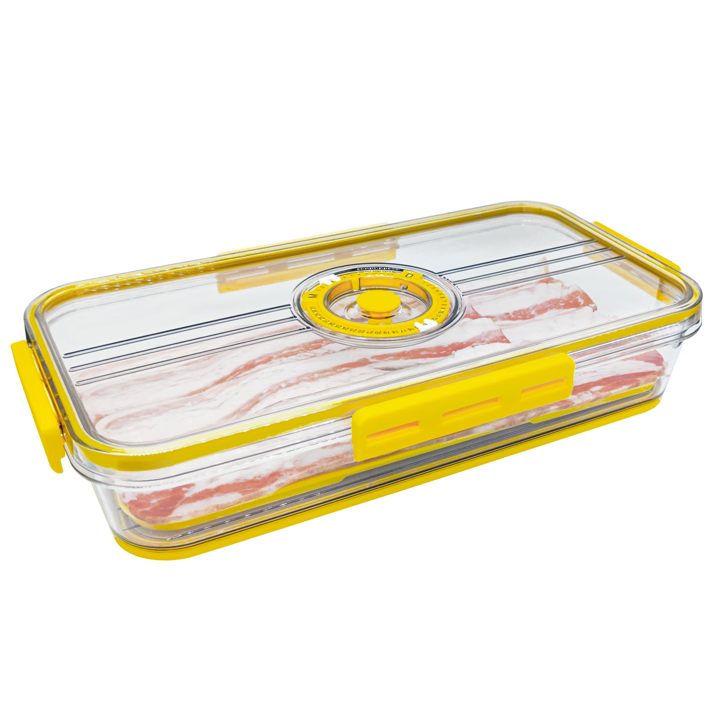 Airtight Bacon Keeper Containers with Lids, Premium Cold Cut Storage for Cheese, Deli Meat, Cookies & Meal Prep, Fridge & Freezer Safe (1 Pack)