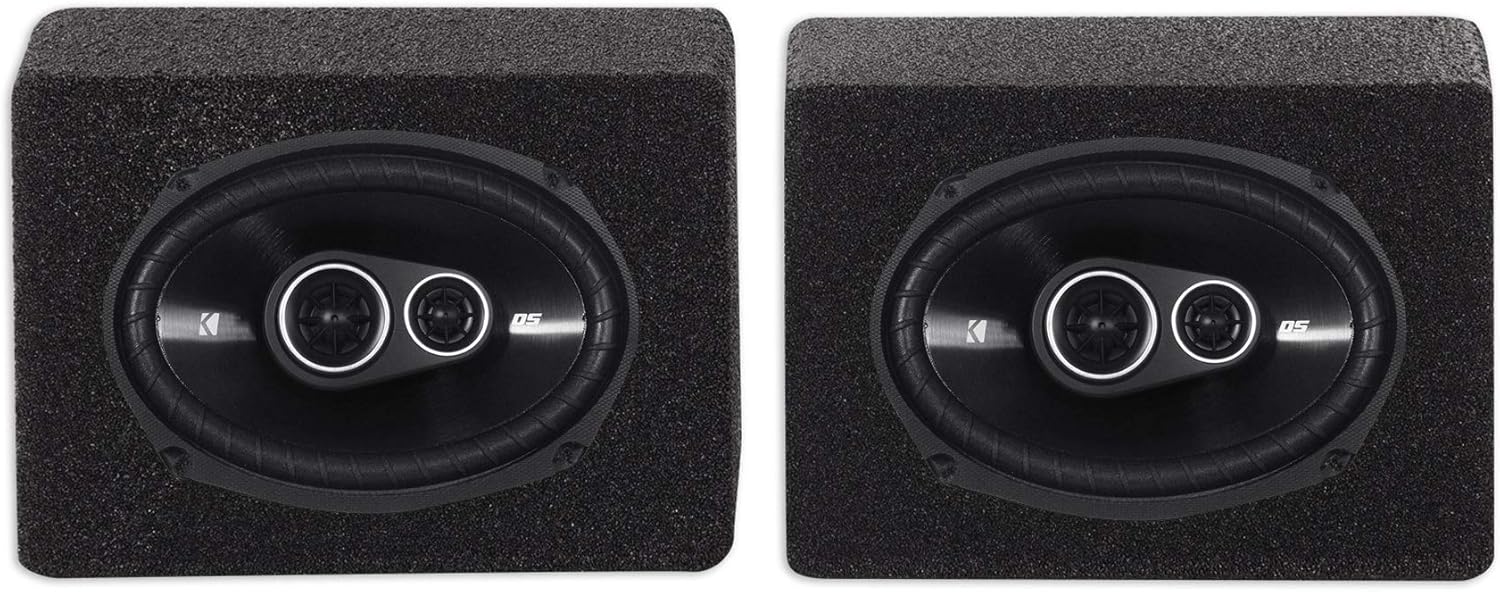 (2) Kicker 43DSC69304 DSC6930 6x9 360w 3-Way Car Speakers+(2) Enclosures DS693