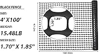 Vista 3 de PotatoLife Valla de Seguridad de Malla de Plástico, Rollo de 4'x100' con 100 Bridas, Red Temporal Reutilizable para Cercado de Jardín, Construcción