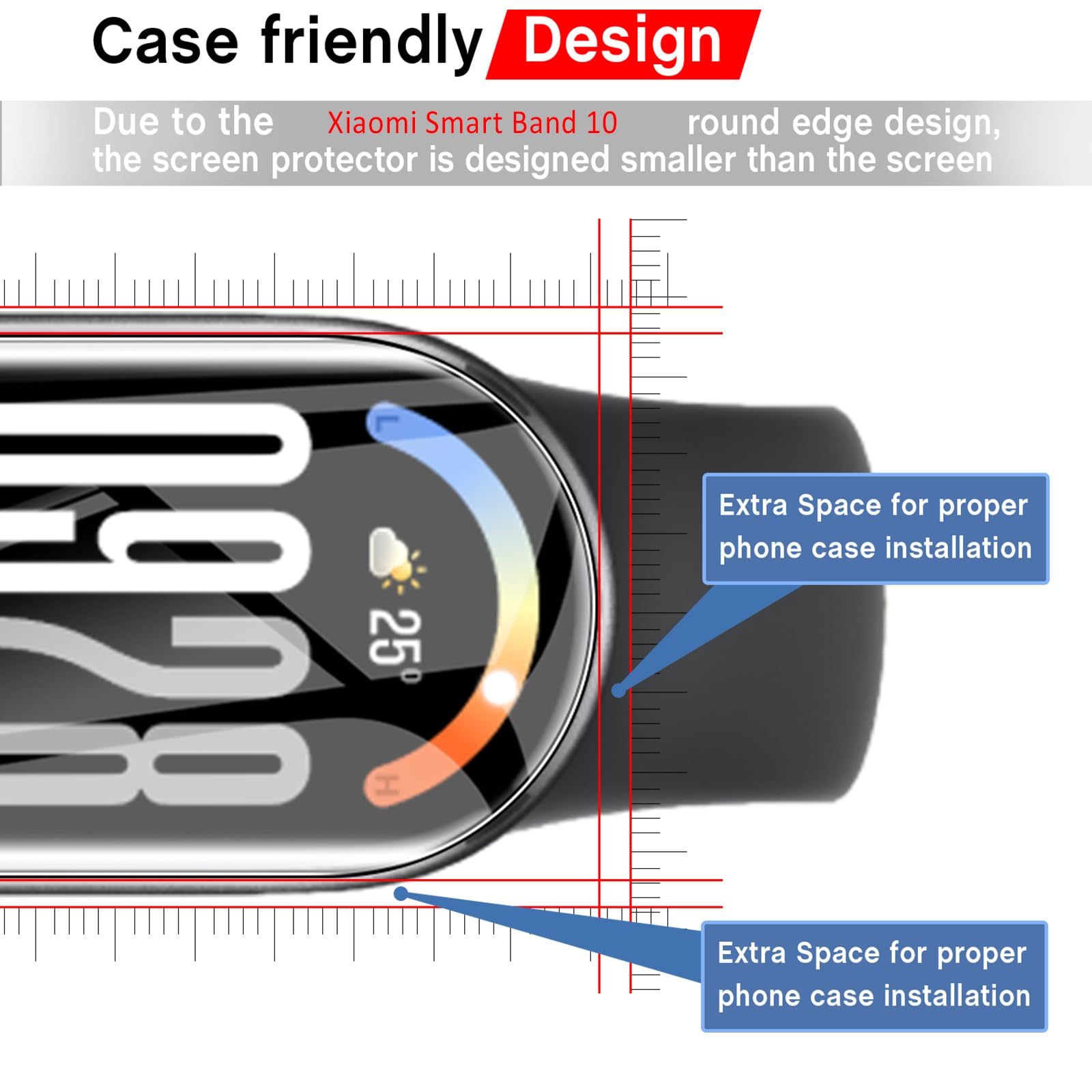 AOKUMA Osłona ekranu do Xiaomi Smart Band 10 [3 sztuki] Elastyczna folia ochronna z TPU kompatybilna z Xiaomi Smart Band 10, HD, przezroczysta, odporna na zarysowania, łatwa instalacja
