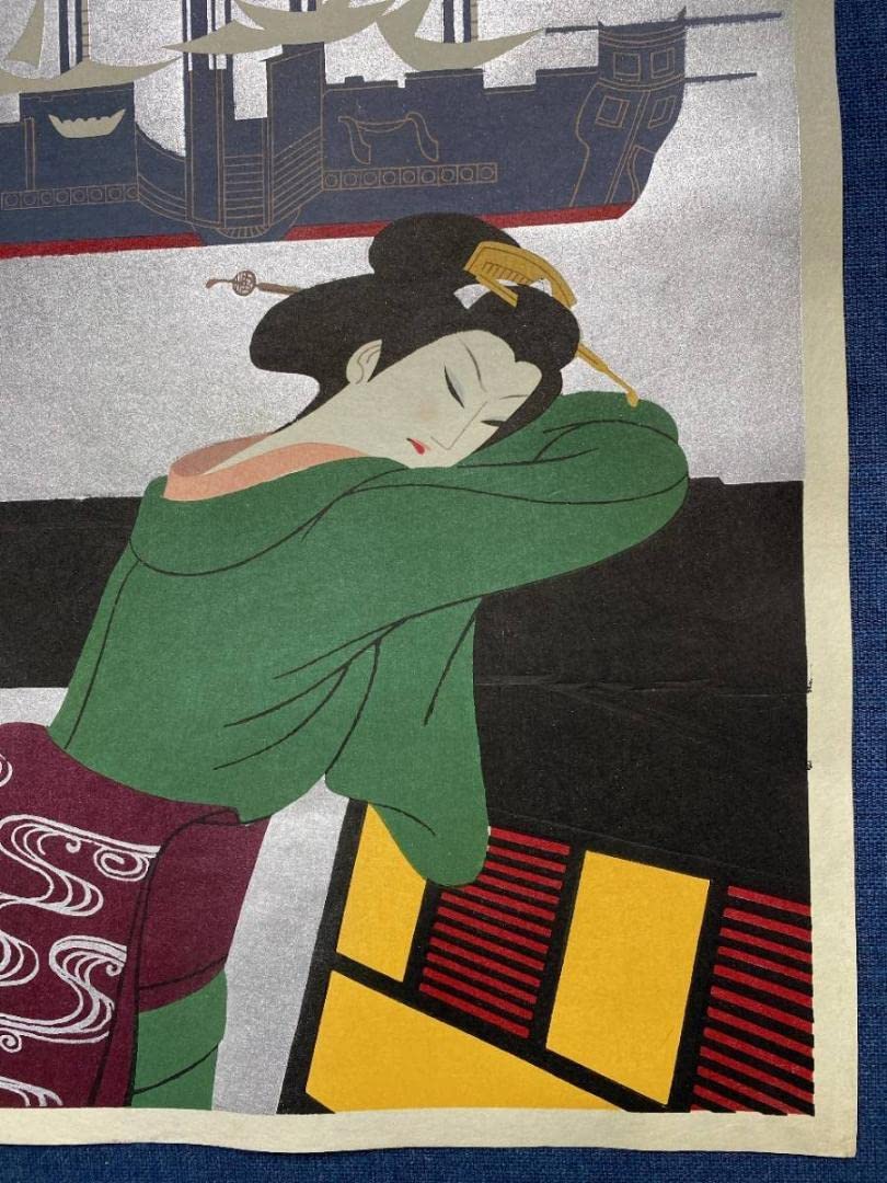 木版画 女性と荷物 木版画 女性と荷物 都内で 木版画 女性と荷物