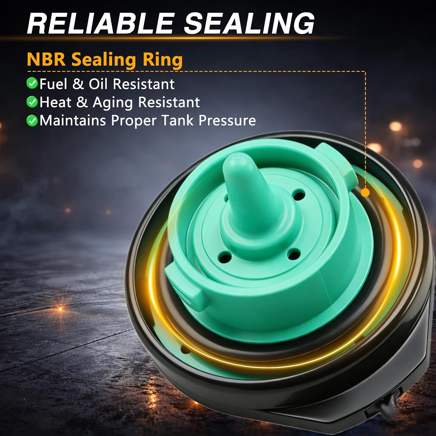 Fuel Tank Cap Compatible with Audi & VW–Fits A4 A5 Q5 S4 S5 Golf GTI Jetta Tiguan Passat–Gas Cap Replaces# 8K0201550N 5Q0201550L Non-Threaded Bayonet Type