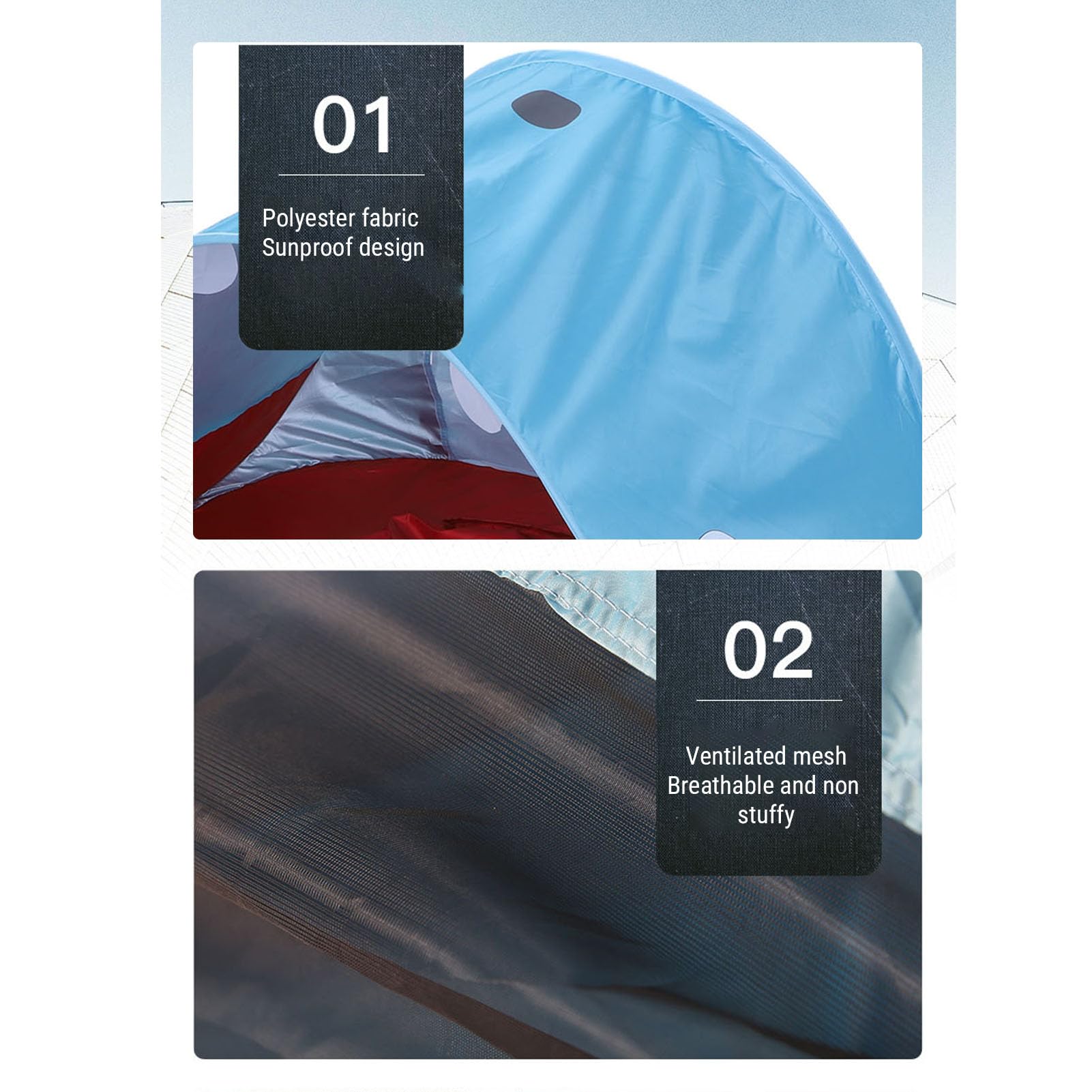 Drfeify Carpa de Playa para bebé, Refugio Solar Emergente de Poliéster con Piscina Incorporada, Carpa de Viaje para bebé con Forma de Ballena 47.24 X 31.5 X 27.56 Pulgadas para Niños Pequeños en la