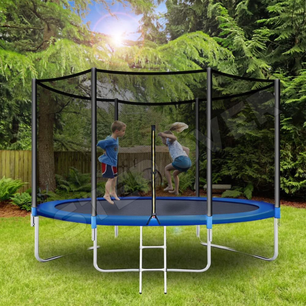 STEP OVER 6FT,8FT,10FT,12FT, 14FT, 16FT Trampoline (6 FEET Blue) for Kids |Adults || Indoor |Outdoor (Supports Upto 150kgs)||Enclosure net and Poles Safety Pad Jumping Mat ||Heavy Duty||2025 Edition