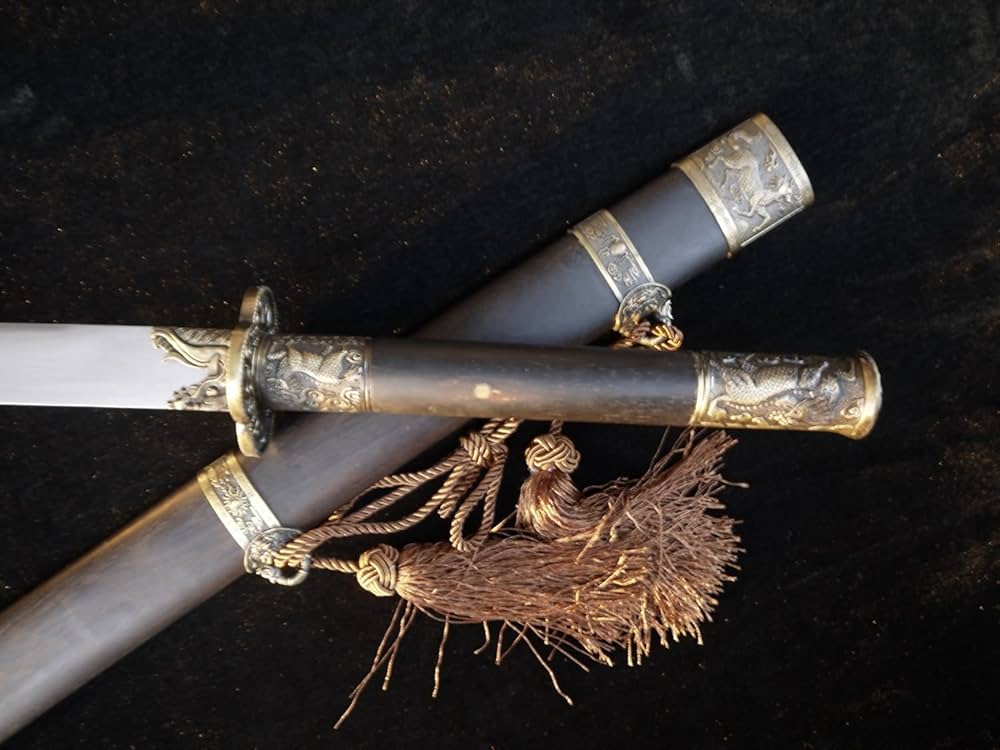 純銅鎏金銀九八指揮刀（黄銅鞘）武具　刀装具　日本刀　模造刀 居合刀 純銅鎏金銀九八指揮刀（黄銅鞘）武具 刀装具 日本刀 模造刀 居合