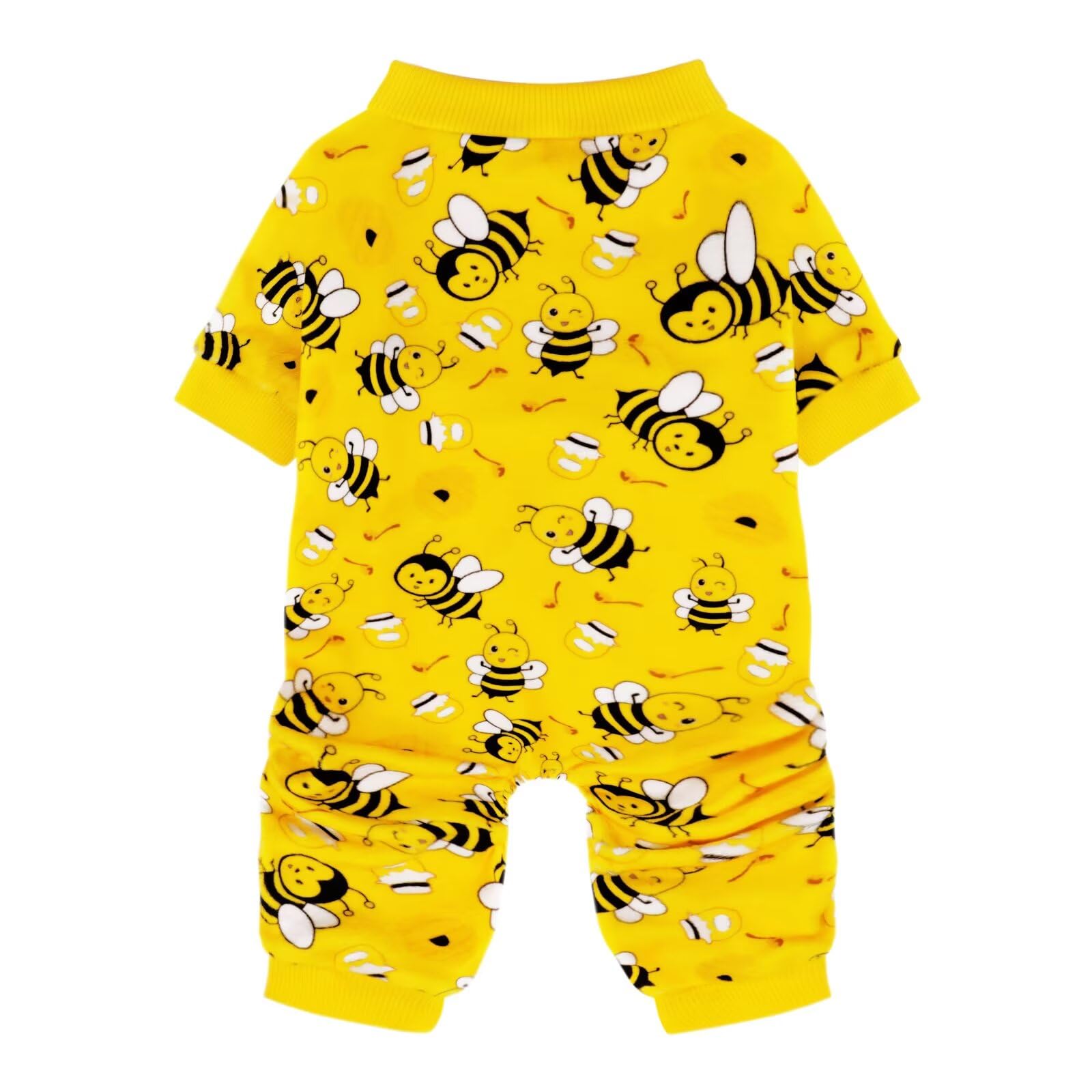 Paiaite Dog Pajamas Onesie: Comfortable Four-Legged Apparel for Small, Medium, & Large Dogs, Polyester Material for Comfort, Wrinkle Resistance, Moisture Wicking, Stretchiness Cute Bee M — image 1