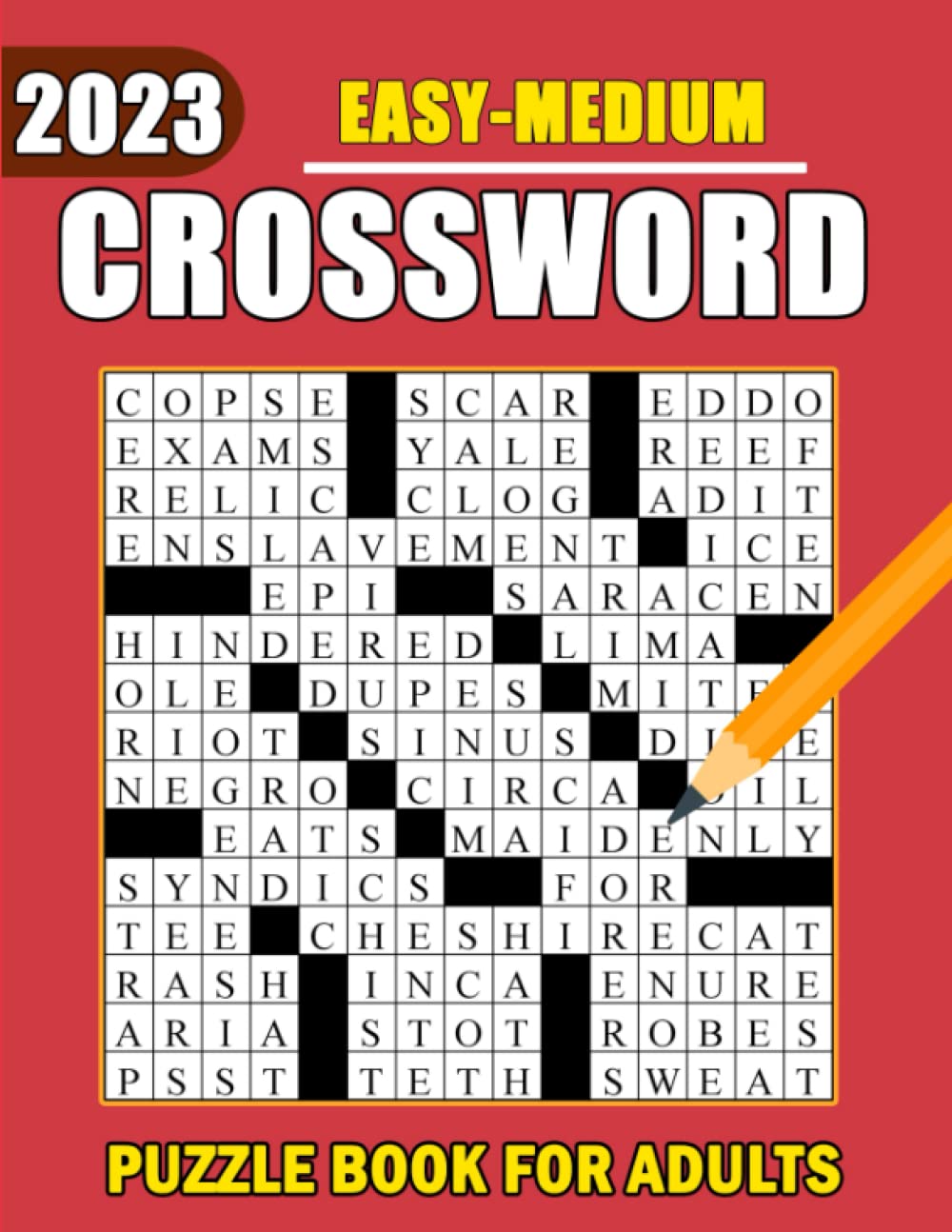 2023 Easy Medium Crossword Puzzles Book For Adults with Solution: Crossword Puzzle Books For Adults Easy