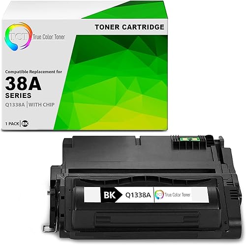 TCT Cartucho de tóner 38A – Repuesto compatible de alta calidad para impresoras HP 38A Q1338A negro, funciona con impresoras HP Laserjet 4200 4200N